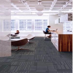 Square Natural Woven Carpetl , 100 Nylon Carpet Tiles PVC Backing