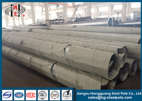 Buy Black Tar Painted Hot Dip Galvanized Steel Pole Coating Octagonal Pole at wholesale prices