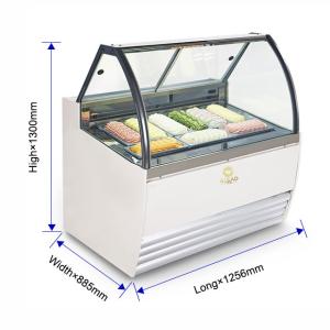 Thomas Gelato Ice Cream Showcase Reverse Cycle Defrost Refrigeration Equipment
