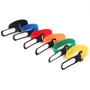 Writable Hook And Loop Cable Tie 15mm Nylon Cable Management Straps Pressure