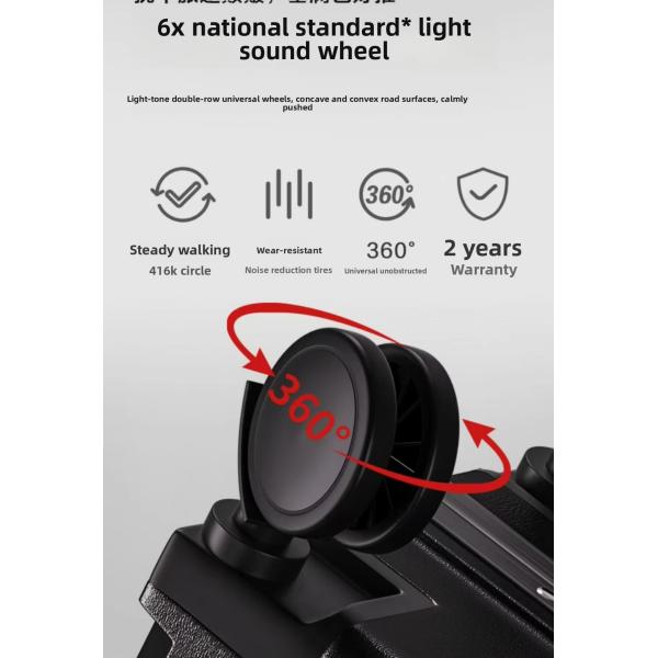 360° Spinner Wheels Lightweight Aluminum Frame Carry-On Luggage with Scratch-Resistant Sit-On Design and Zipper Closure