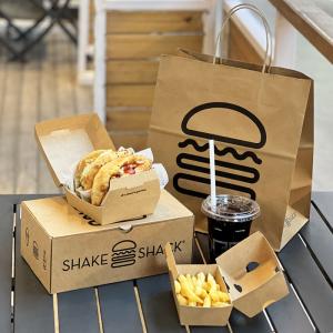 Customized Printing Hamburger And French Fries Takeaway Box Eco-friendly