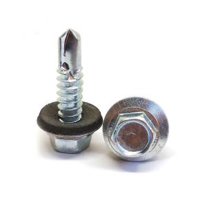 1020 Steel Harded Zinc Plated EPDM Washer Self Drilling Screw