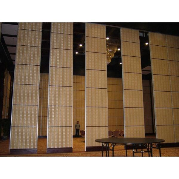 Acoustic Wooden Folding Partition Walls , Hotel Movable Room Dividers