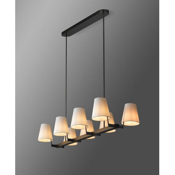 Buy Modern Nordic Linear Chandelier Brass/Copper Pendant Light Adjustable Height at wholesale prices