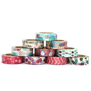 Various Patterns Waterproof Christmas Paper Tape