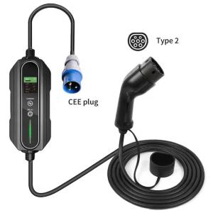 China Type 2 To Commando Plug Portable EV Charger 8A To 16A Variable 3.6kW 5 Metre on sale