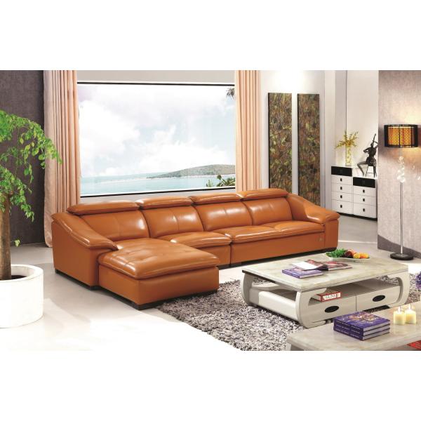 Buy modern home leather corner leisure sofa furniture Guangzhou supplier at wholesale prices