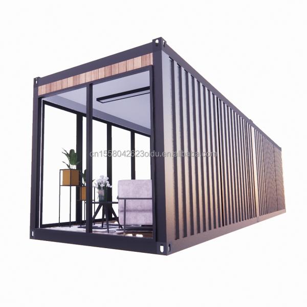 Resort Hotel Accommodation Made of Galvanized Steel Square Tubes and Modern Wooden Materials in Flat Packaging Containe