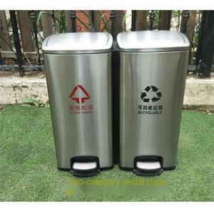 Commercial Stainless Steel Iron Separating Industrial Hotel Street Trash Bin
