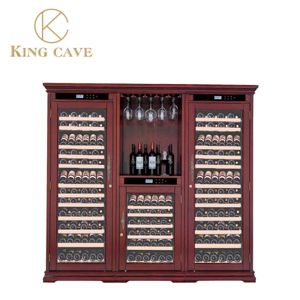 Buy Temperature Control Professional Wooden Refrigerated Wine Cabinet at wholesale prices