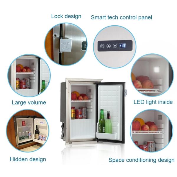 AC/DC 12V/24V Portable Car Fridge Freezer Folding Door / Swing Door Type