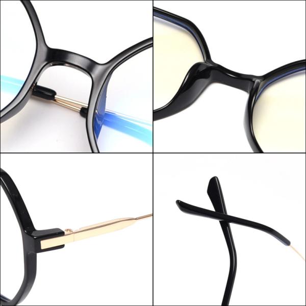 Retro Polygonal Anti Blue Light Glasses Men Women Fashion Optical Computer