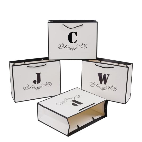 Custom Logo White Jewelry Boutique Shopping Gift Paper Bag for Jewelry Watch