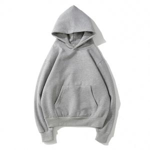 Embroidery Drawstrings Unisex Oversized Plain Cotton Hoodies