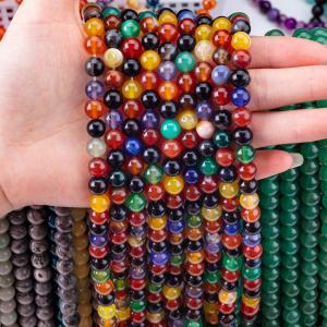 Natural Healing Energy Flower Agate Beads For Jewelry Making