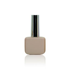 Empty Square Glass Gel Nail Polish Bottle With Bow Cap And Brush