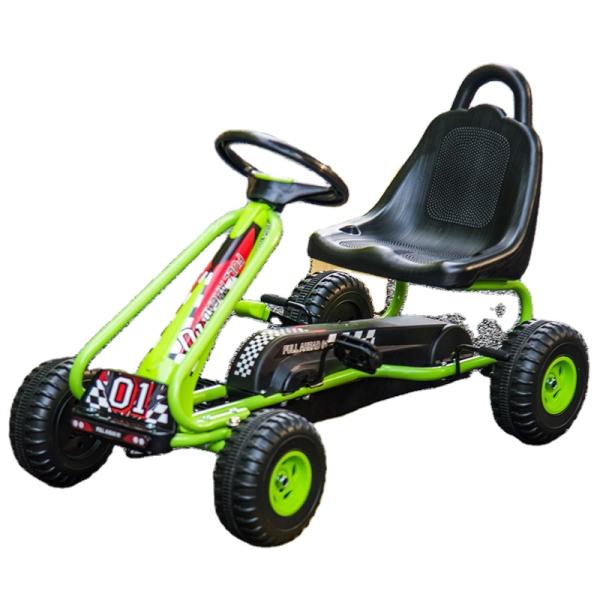 Ride On Toy Adjustable Seat Handbrake 4-Wheel Pedal Go-Karts for Children's Amusement