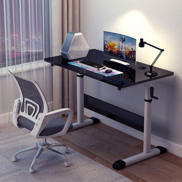 Solid Wood Manual Standup Desk for Small Office and Coffee Room in Contemporary Design