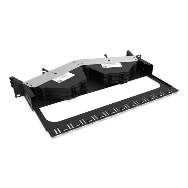 Rongbang RBTX-PP02 1U High Density Angled Frame Modular Panel 6 MPO/MTP to 144 LC Ports for Data Center Network