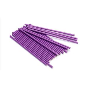 Organic Natural Purple Paper Straws Waterproof Disposable CE Certification