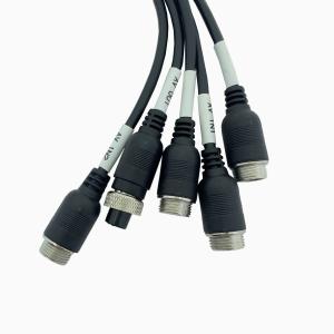 Custom Automotive Wiring Harness DJ203-1.2-11 GX12 4 PIN Male Female Head 126