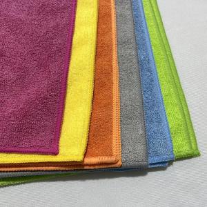 OEM Microfiber Terry Cloth Cleaning Rags Plain Solid Color 30x40cm or Customized