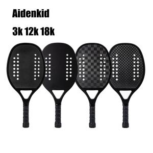 3k 12k 18k Beach Tennis Padel Racket Carbon Fiber Paddle Racket Soft EVA Face