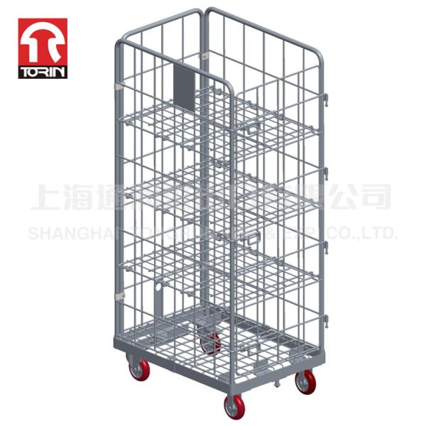 Torin SWK1042-WOT Steel Multi-layer Movable Folding Cargo Storage Steel Roll Container roll Cart
