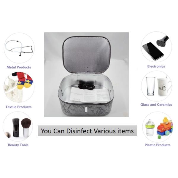 Silver Wireless Charging Outdoor UV LED Sterilizer Bag
