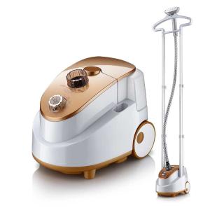 China Bottom Drain Plug Garment Fabric Steamer , Golden Standing Garment Steamer on sale