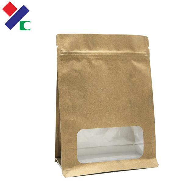 Buy YC Resealable Customized Kraft Paper Bags Aluminium Zip Lock Pouches at wholesale prices