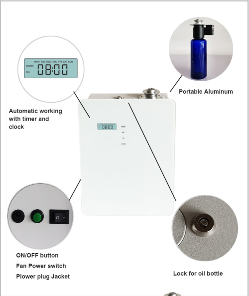 Commercial 15W Essential Oil Diffuser 500ml Wall Mountable