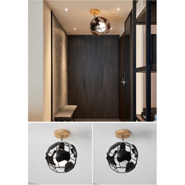 E27 Led Ceiling Light Industrial Nordic Modern Ceiling Lamp for Living Room Bedroom Decor Wood Cube Earth Lamp(WH-WA-58)