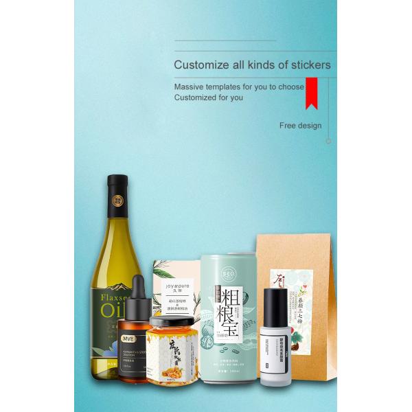 Custom packaging labels Roll Waterproof Round Vinyl sticker label Product Logo labeling Printing Pantone Bag Customized