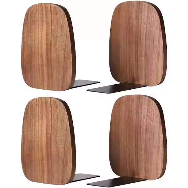 Premium Wooden Desktop Bookends - Luxurious Design for Neatly Organizing Books.