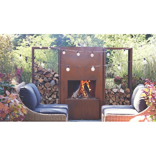 Outdoor Fireplace Corten Steel Wood Burning Fire Pit GN-FP-510