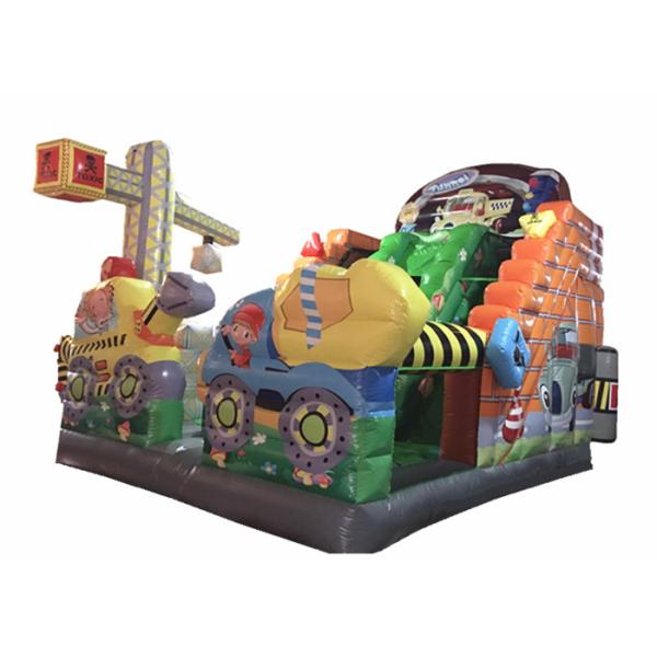 Classic inflatable construction site dry slide digital printing inflatable