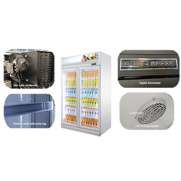 Upright Supermarket Refrigerated Showcase Glass Door Beer Beverage Cooler Refrigerator Chiller