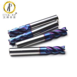 HRC 65 CNC Passivation Tungsten Carbide End Mill With Chamfered Bottom