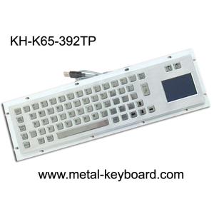 Metal Industrial Keyboard with Touchpad , Vandal - Resistance metallic keyboard