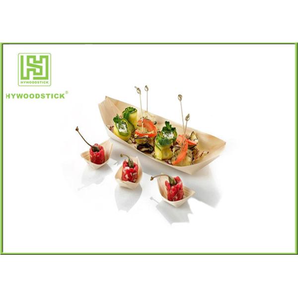 Buy Eco Friendly Wooden Sushi Box , Large Disposable Sushi Containers OEM at wholesale prices