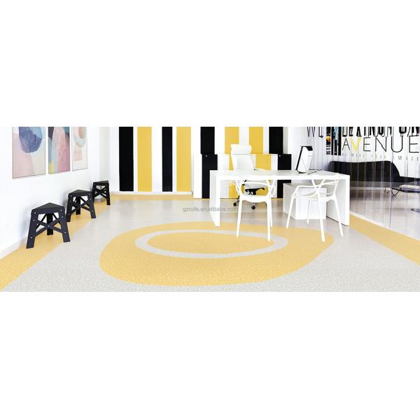Hotel Sponge PVC Heterogeneous Vinyl Glue Down PVC Flooring 2.6mm Thickness