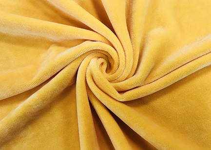 Buy Dark Yellow Velvet Fabric Material 280GSM 92% Polyester Microfiber Velvet at wholesale prices