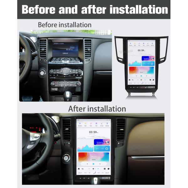 Viknav Car Radio For Infiniti FX35 QX70 (2009-2013)14.4 inch Multimedia Player Stereo Latest Tesla GPS Navigation