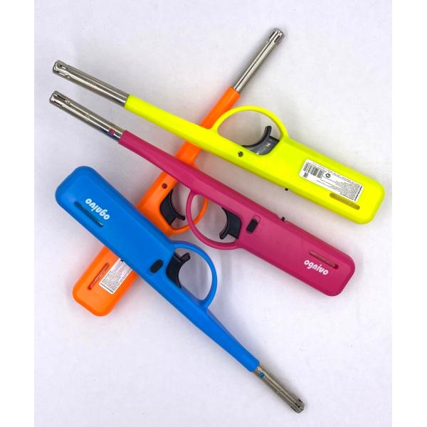 Colorful Refillable BBQ Lighter Flame Adjustable Kitchen Stove Fireplace Lighter