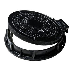 Round Ductile Cast Iron Manhole Cover Sand Casting For Municipal Engineering
