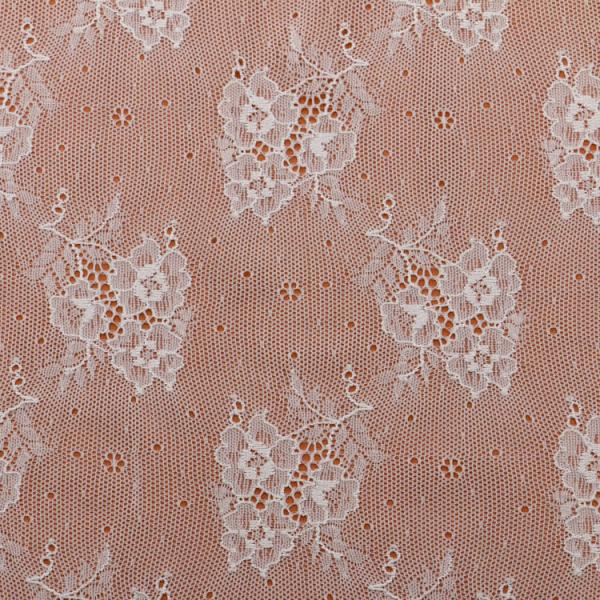 Buy Garment Accessories Diy  Stretch  French Lace Fabric  Ivory Color at wholesale prices