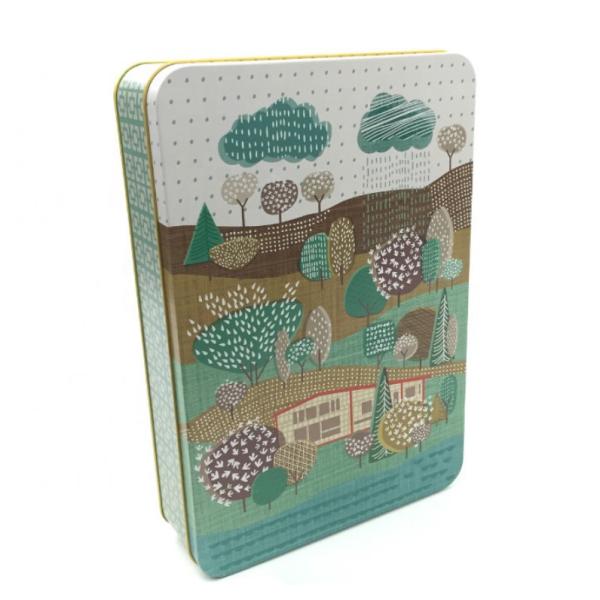 Modern Tinplate Square Metal Can For Candy Cookies Gift