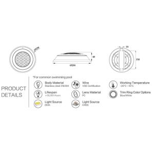 9W Inground Swimming Pool Lights